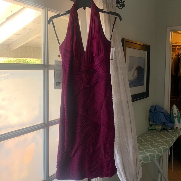 Sak’s 5th avenue halter fushsia cocktail dress - Picture 1 of 9